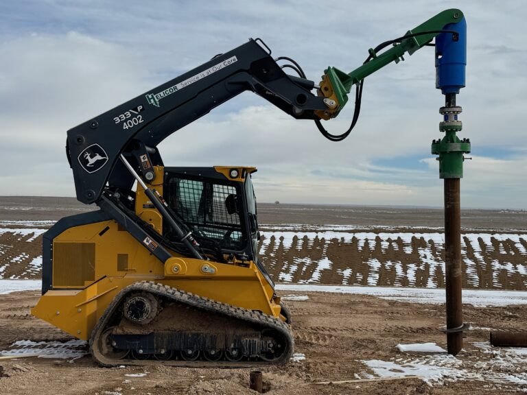 All weather helical pile installation